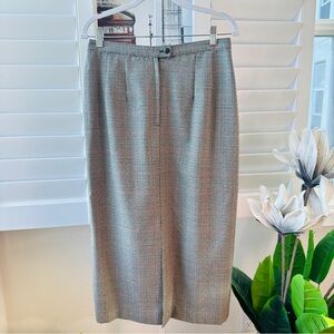 Vintage Giorgio Sant'Angelo 100% Pure Wool Plaid Midi Skirt - Size 12